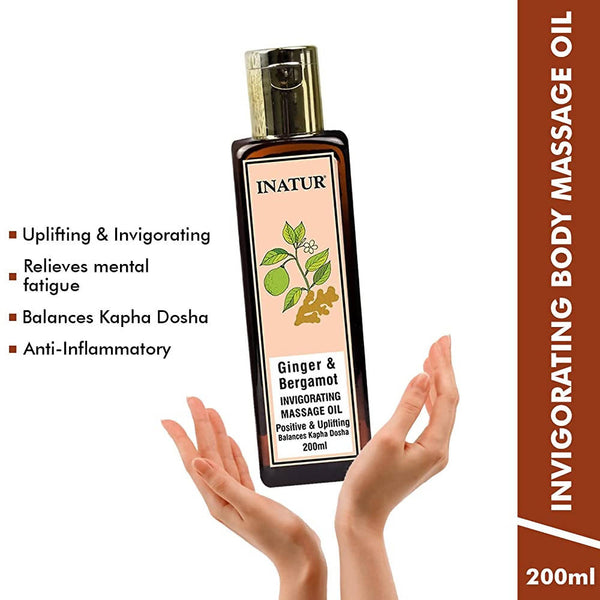 Inatur Ginger & Bergamot Invigorating Massage Oil