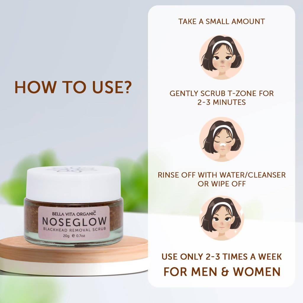 Bella Vita Organic Nose Glow Blackhead Removal Scrub - Distacart