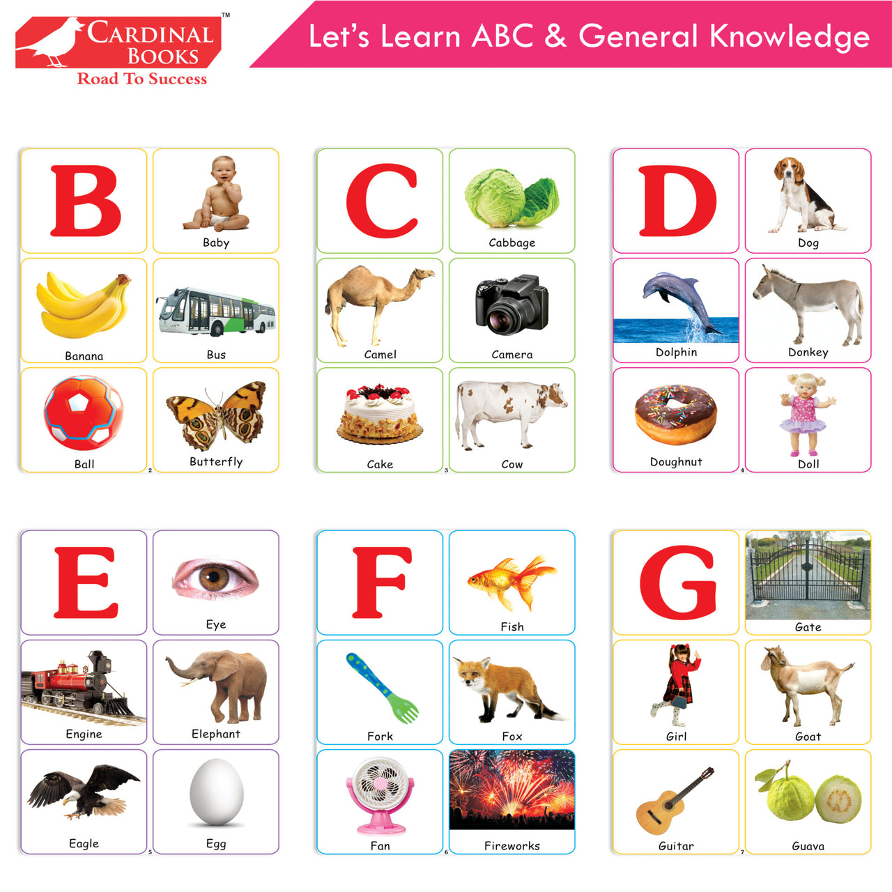 Cardinal ABC & Pattern Book Set (Set Of 2)| Alphabet Picture Book|General Knowledge Book|Pattern Writing Book| Combo Book for Kids| Ages 3-5 Years - Distacart