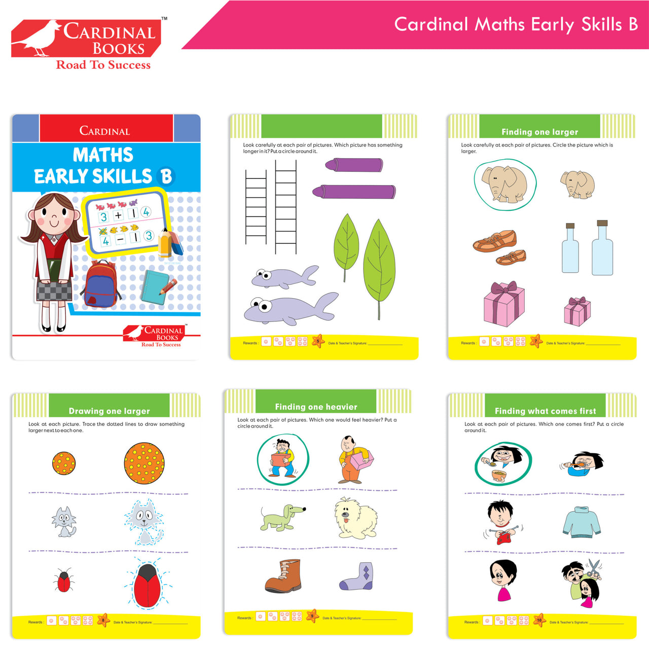 Cardinal Fun Learning Junior KG Activity Books Set of 6|Number| Rhymes & Story| Phonic| English & Maths Skill| Colouring Book For Kids Ages 4-5 Years - Distacart