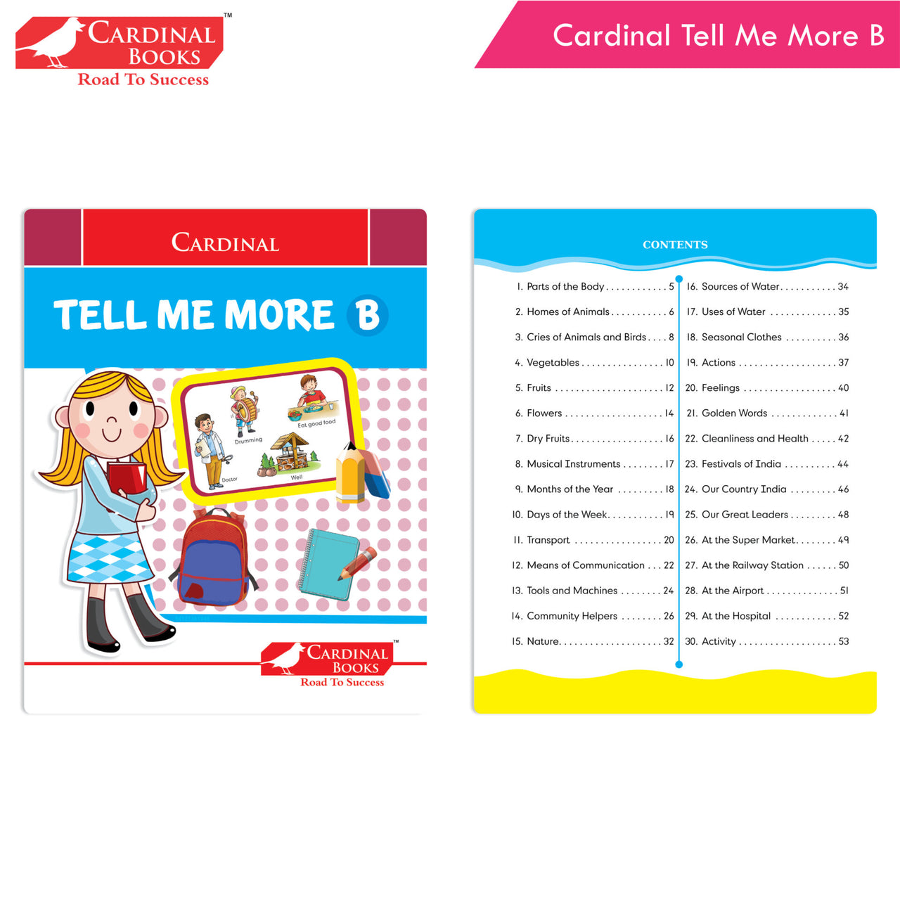 Cardinal General Knowledge Book 2 (Set of 3)|Good Habit B| Festival & Celebration of India| Tell Me More B| Combo Book Set| Ages 3-7 Years - Distacart