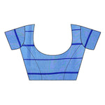 Thumbnail for Vamika Blue Cotton Silk Weaving Blouse