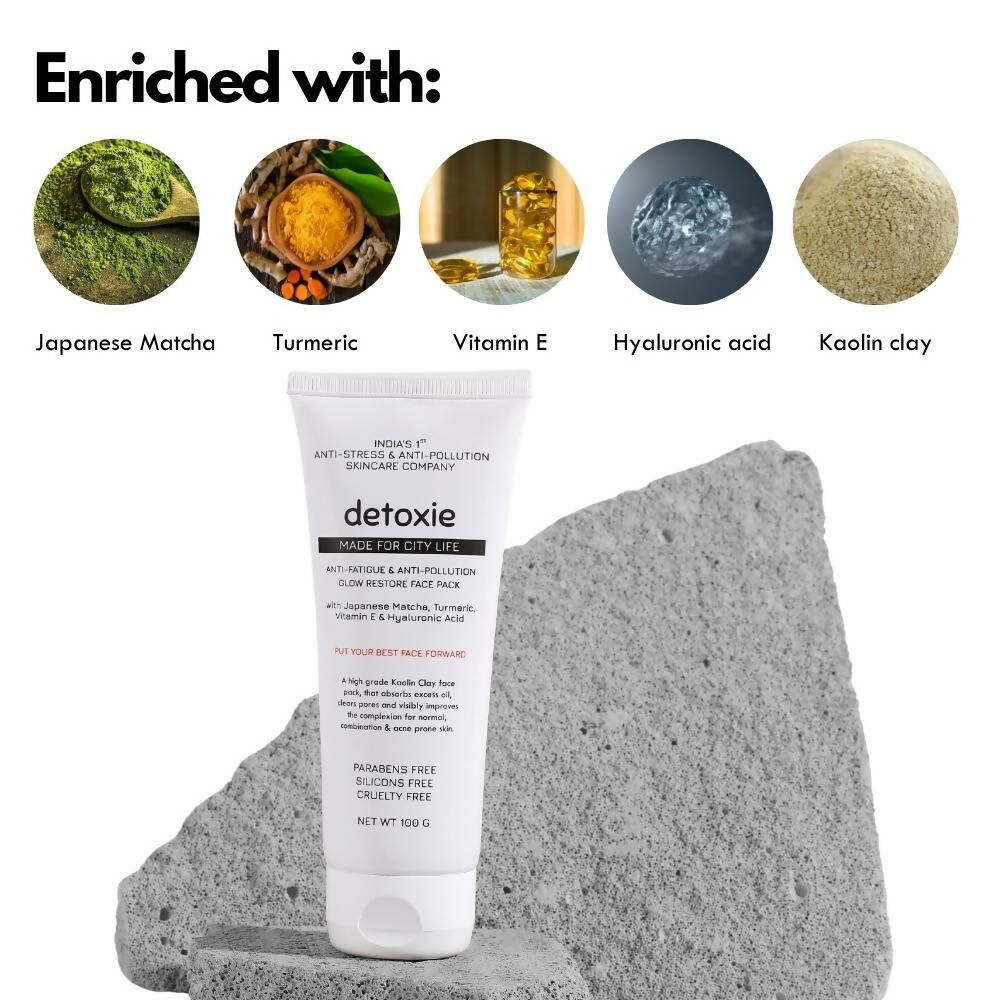 Detoxie Anti-Fatigue & Anti-Pollution Glow Restore Face Pack - Distacart