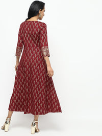 Thumbnail for Cheera Angrakha All Over Butta Foil Printed Kurta With Beautiful Border Design