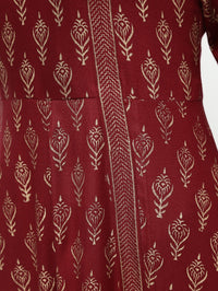 Thumbnail for Cheera Angrakha All Over Butta Foil Printed Kurta With Beautiful Border Design