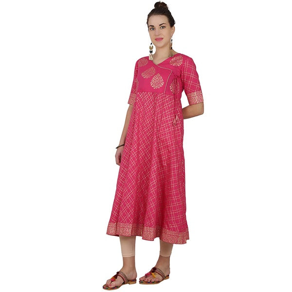 Foil Printed Kurta With Doori Tassels