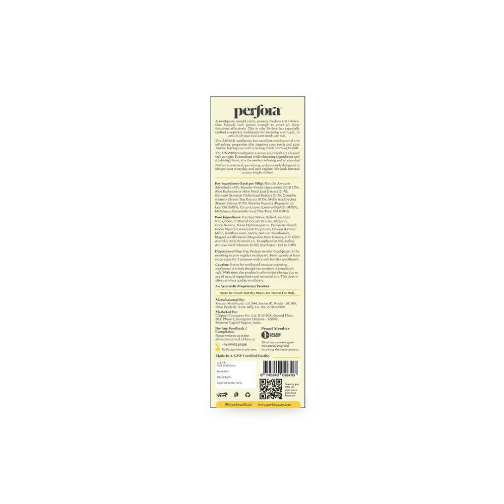 Perfora Awake Toothpaste Lemon Mint - Distacart
