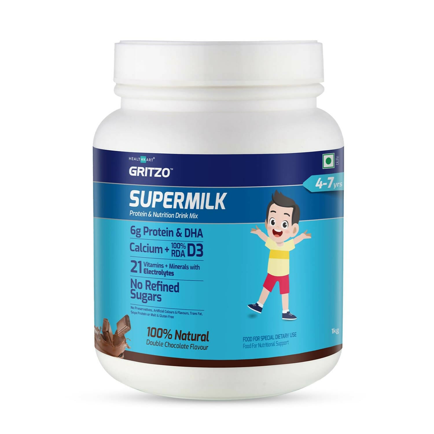 Gritzo SuperMilk 4-7y (Active Kids) Health Drink for Kids - Distacart