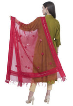 Thumbnail for Mominos Fashion Moeza Orgenza Flower Mirror Red Dupatta - Distacart