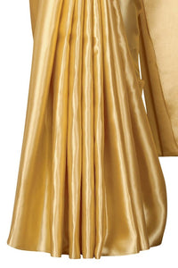 Thumbnail for Golden Satin Designer Saree