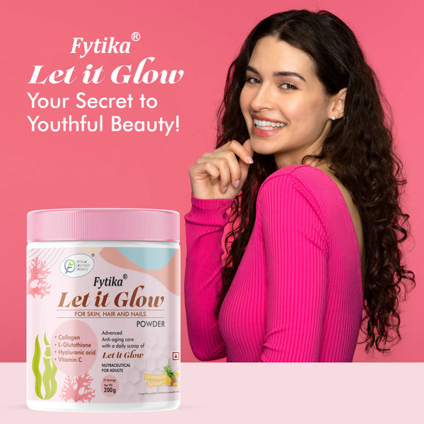 Fytika Let It Glow Collagen Powder - Pineapple Flavor - Distacart
