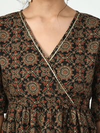 Thumbnail for Myshka Women's Multi Empire Printed Dress - Distacart