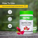 Thumbnail for OZiva Plant Based Biotin Xtra Capsules