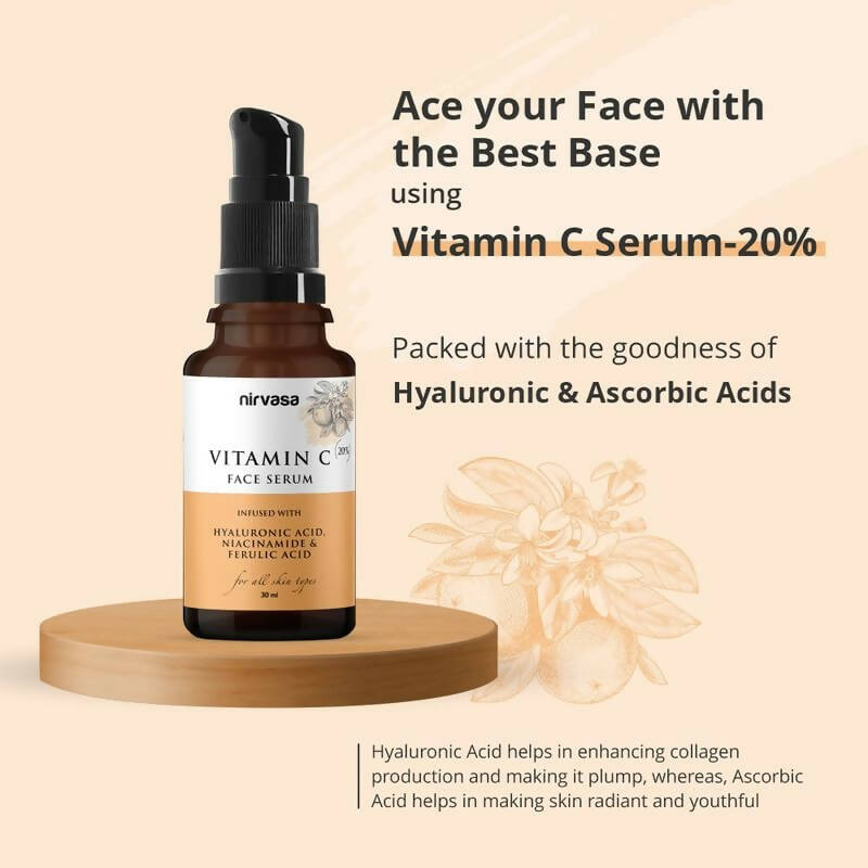 Nirvasa 20% Vitamin C Face Serum - Distacart