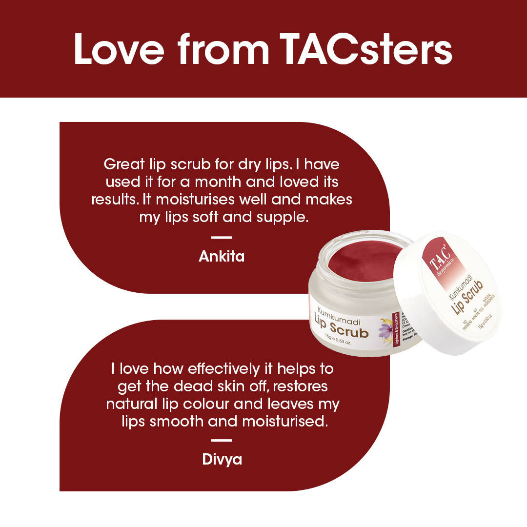 TAC - The Ayurveda Co. Kumkumadi Lip Scrub - Distacart