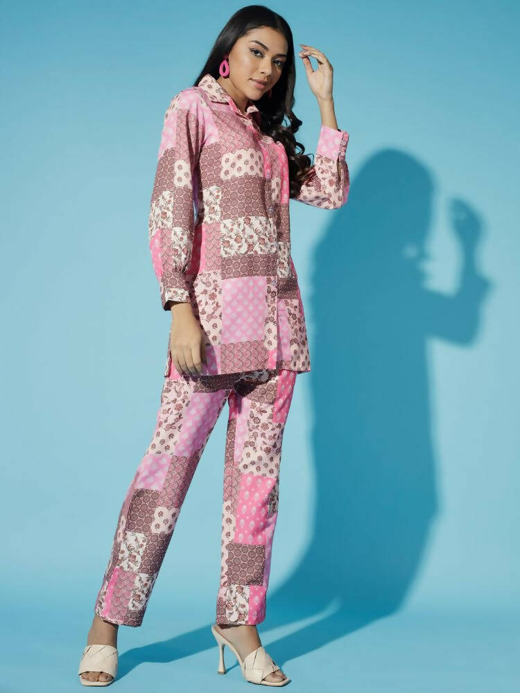 Myshka Women Multi - Printed Bling & Sparkly Co-Ords - Distacart
