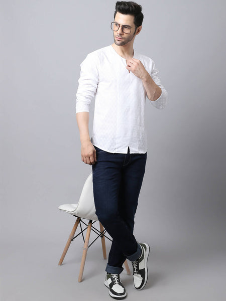 Even Apparels White Pure Cotton Embroided Kurta - Distacart