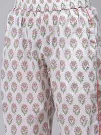 Thumbnail for NOZ2TOZ Women's White Printed Cotton Night Suit - Distacart