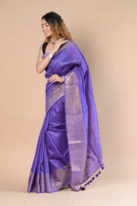 Thumbnail for Very Much Indian Exclusive Pure Moonga Tussar Silk Saree With Beautiful Border - Distacart