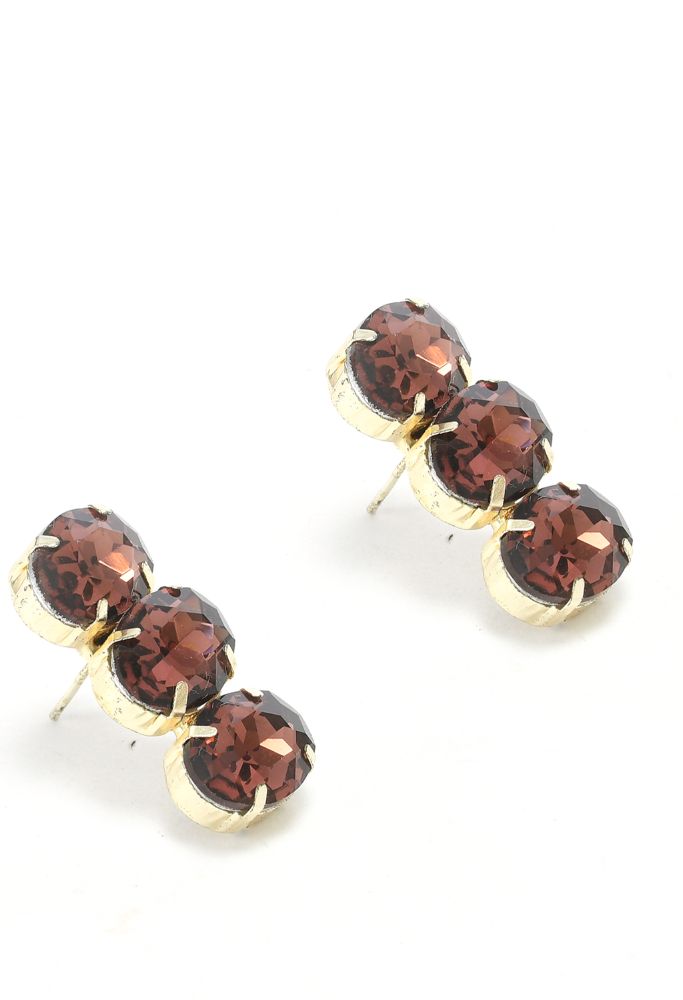 Mominos Fashion Johar Kamal Gold-Plated Finish Stone Choker For Women (Brown) - Distacart