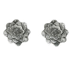 Thumbnail for Mominos Fashion Johar Kamal Silver-Plated Brass Finish Rose Design Choker For Women (Silver) - Distacart