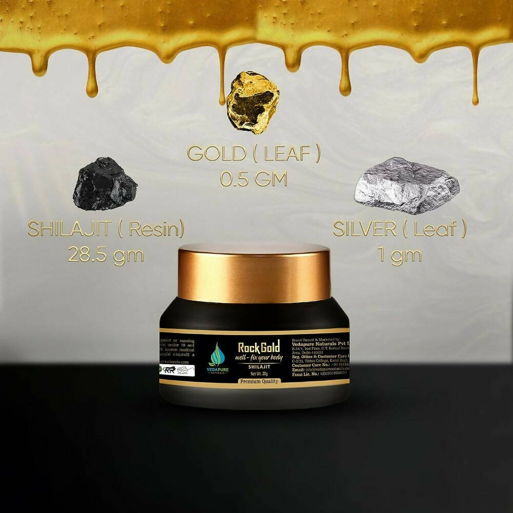 Vedapure Rockgold Well Fix Your Body Gold & Silver Sj Resin - Distacart