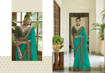 Thumbnail for Vamika Sky Royal Vichitra Silk Sequins,Coding And Thread Multi Work And Havy Work Border Saree - Distacart