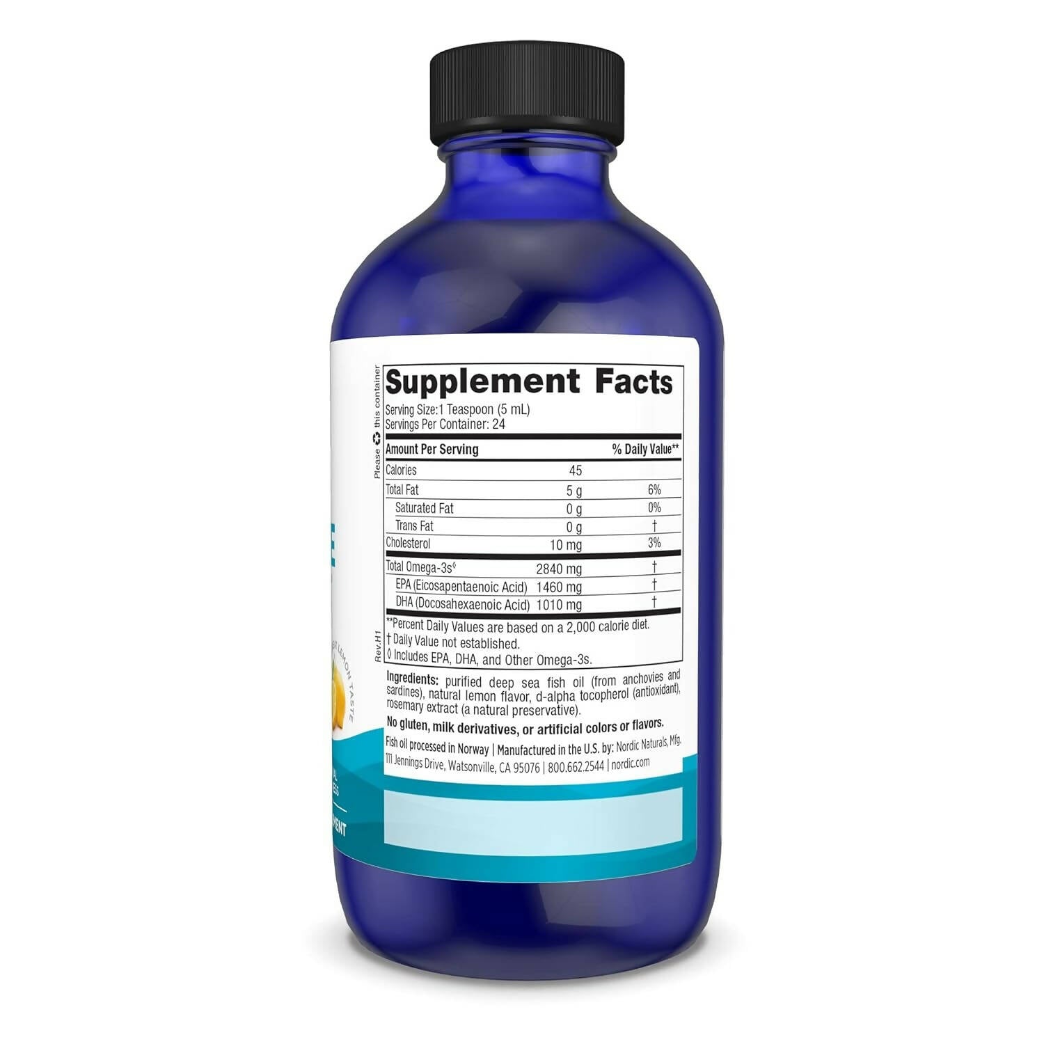 Nordic Naturals Ultimate Omega 3 Fish Oil Liquid - Lemon Flavor - Distacart