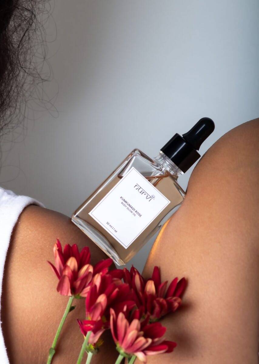 Nurvi Kumkumadi Rose Body Glow Oil - Distacart