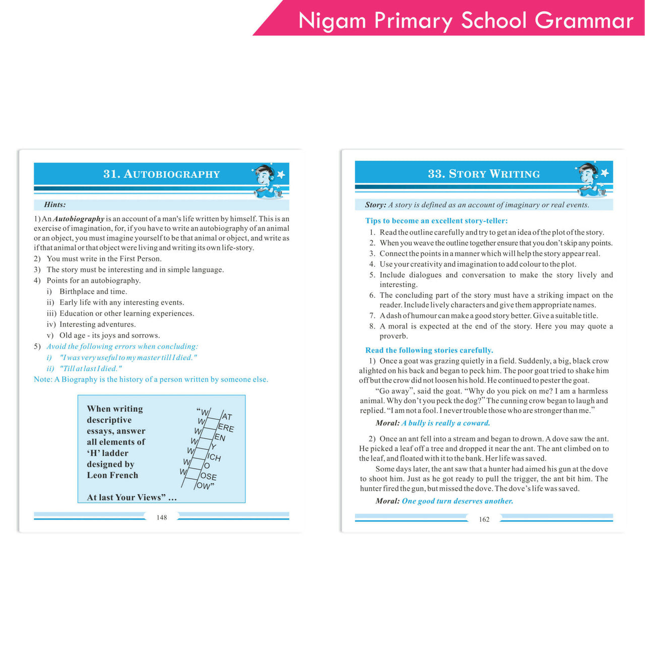 Nigam My Blue Book of Primary School Grammar * Suffix, Prefix, Homophones, Sentences, Preposition, Adverbs, Verbs, Pronouns, Adjectives, Nouns - Distacart
