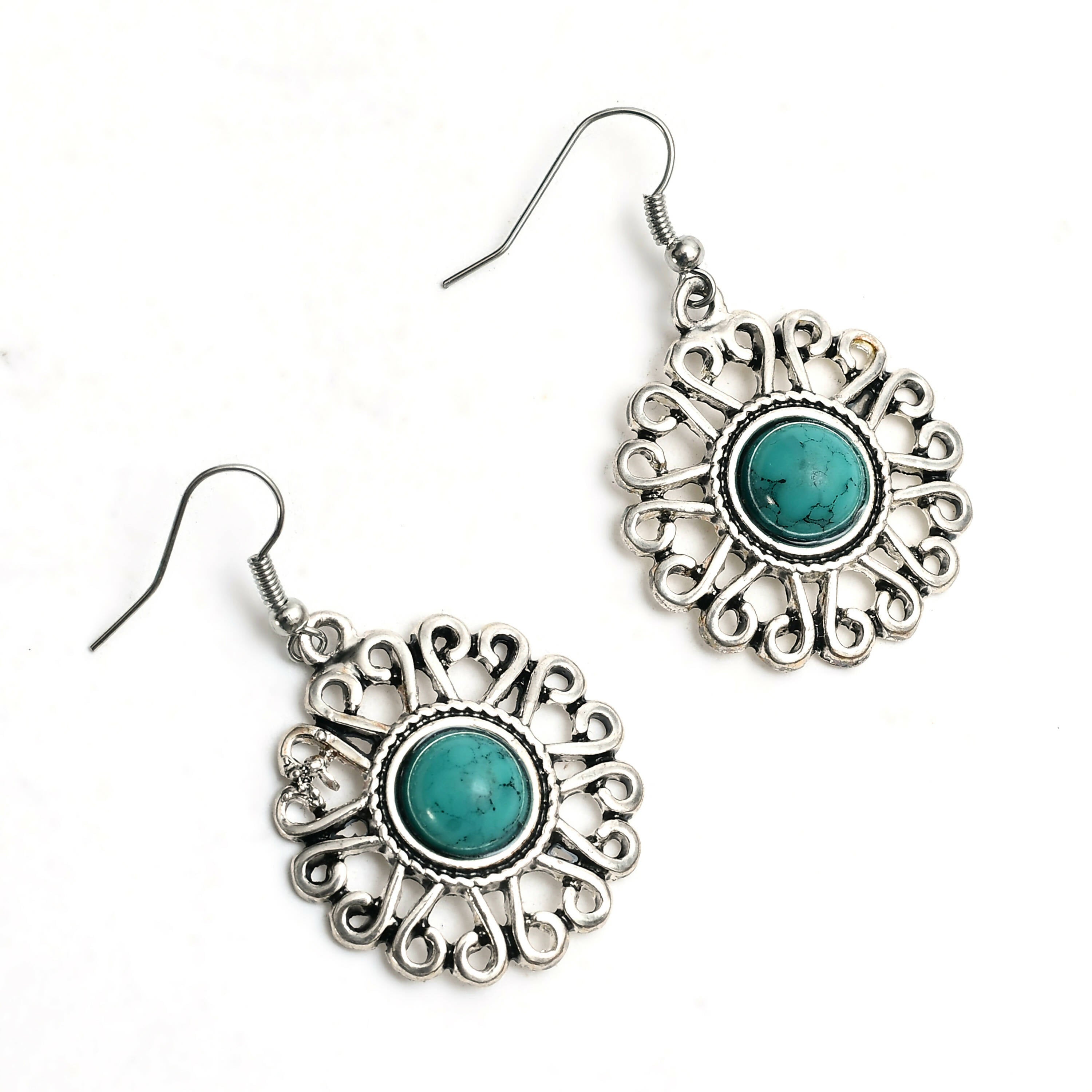 Mominos Fashion Johar Kamal Oxidised Silver-Plated Stone Work Necklace Handicraft - Distacart