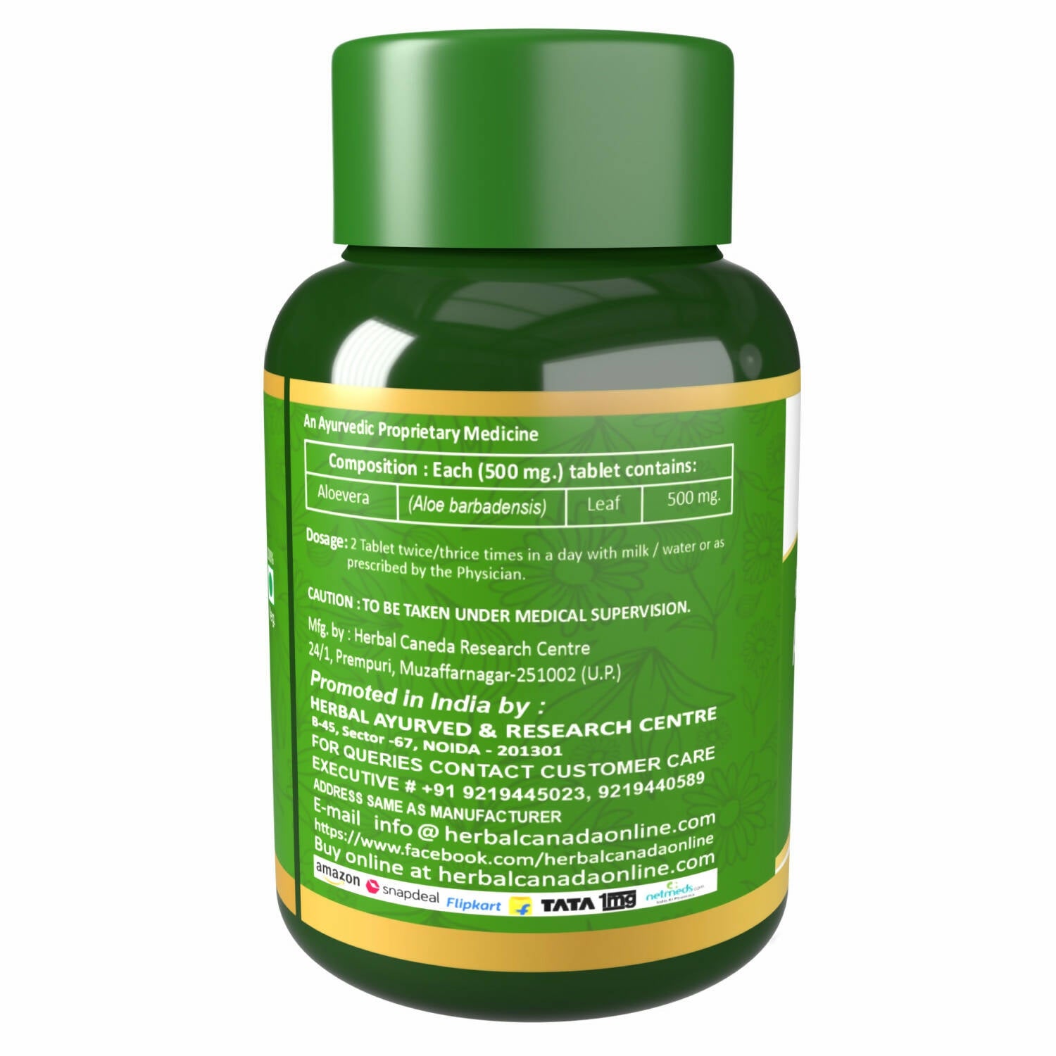 Herbal Canada Aloe Vera Extract Tablets - Distacart