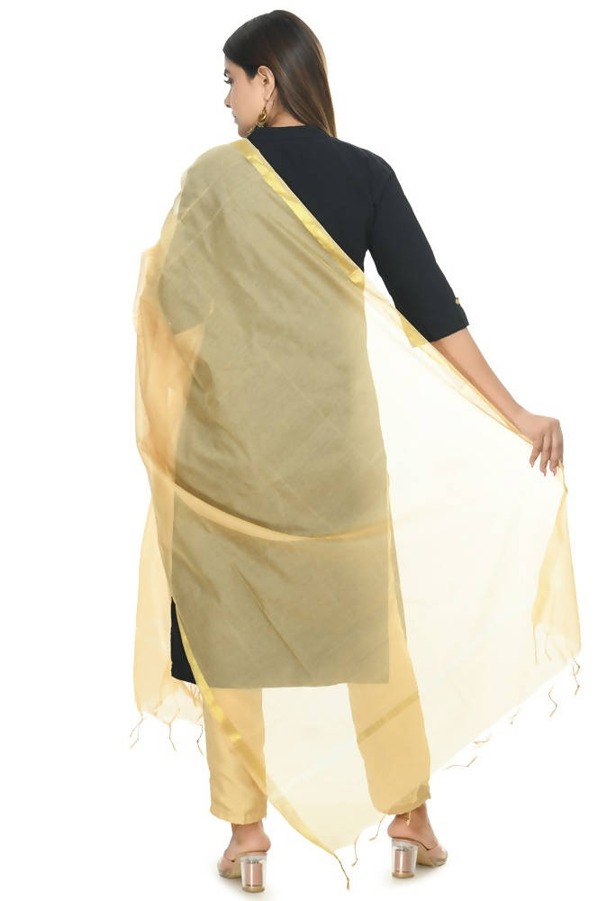 Mominos Fashion Golden Banarsi Piping Dupatta
