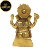 Thumbnail for Tamas Brass Handmade Ganesh Statue for Good Luck, Success and Prosperity (Golden) - Distacart