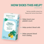 Thumbnail for BBETTER Veda Papaya Leaf Extract Platelet Booster Tablets - Distacart