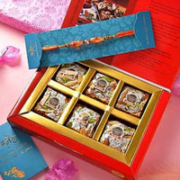Thumbnail for Ethnic Pearl and Mauli Rakhi With Figberry Combo