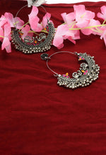 Thumbnail for Mominos Fashion Johar Kamal Peacock Design Chandbali Earrings - Distacart