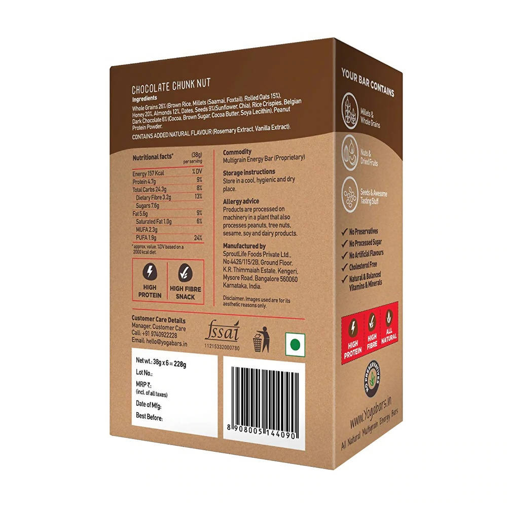 Yoga Bar Chocolate Chunk Nut Multigrain Energy Bars