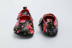 Thumbnail for Tiny Bugs Girls Flowral Print Infants Booties - Black - Distacart