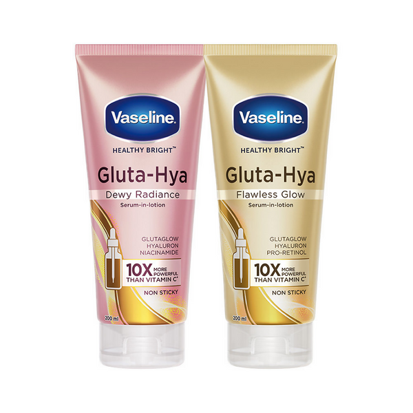 Vaseline Gluta Hya Serum-in-Lotion - Dewy Radiance & Flawless Glow Combo - Distacart