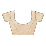 Thumbnail for Vamika Cotton Polyester Silk Weaving Cream Blouse)