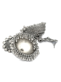 Thumbnail for Priyaasi Women Boho Oxidised Floral Oversized Jhumkas - Distacart