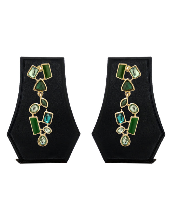 Gold-Plated Alloy Diva Look Stylish Contemporary Earrings - The Pari - Distacart