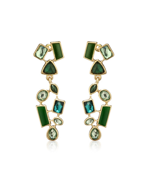 Gold-Plated Alloy Diva Look Stylish Contemporary Earrings - The Pari - Distacart