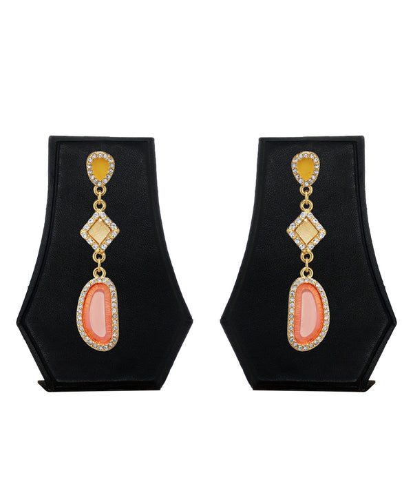 Gold-Plated Alloy Diva Look Stylish Contemporary Earrings - The Pari - Distacart