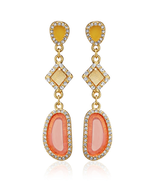 Gold-Plated Alloy Diva Look Stylish Contemporary Earrings - The Pari - Distacart