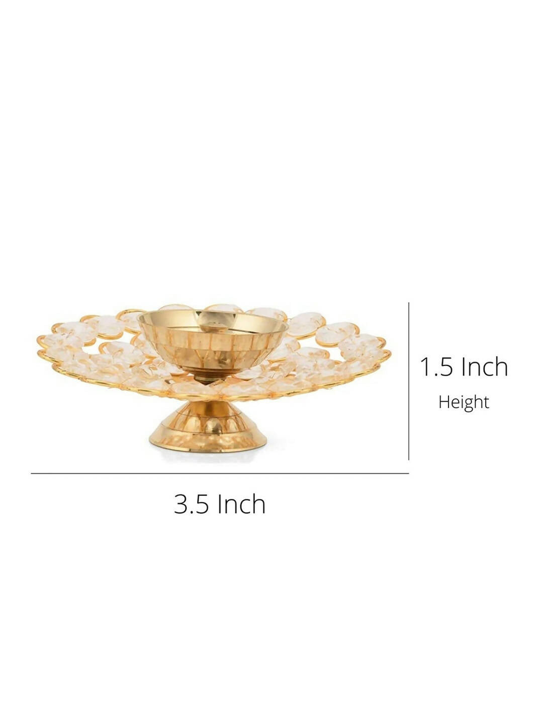 Craftvatika Gold Small Brass Puja Akhand Diya - Distacart
