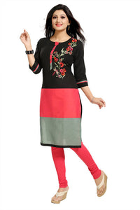 Thumbnail for Snehal Creations Pristine Black Designer Threadwork Tunic