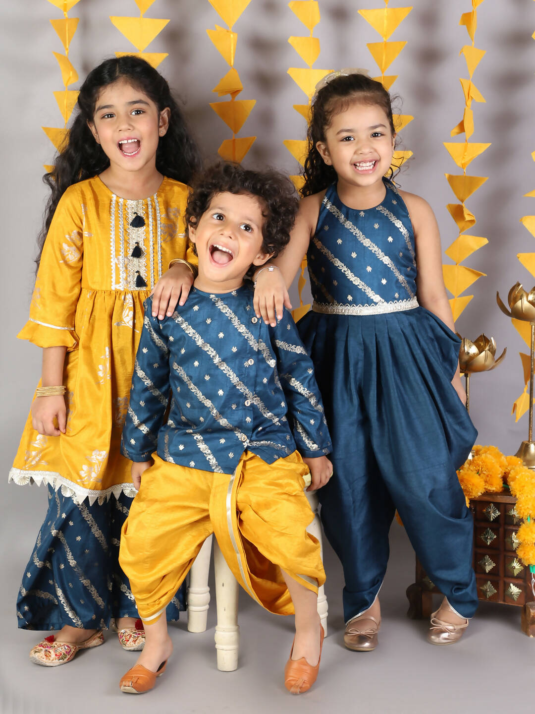 Lil Drama Girls Jumpsuit - Teal Blue - Distacart