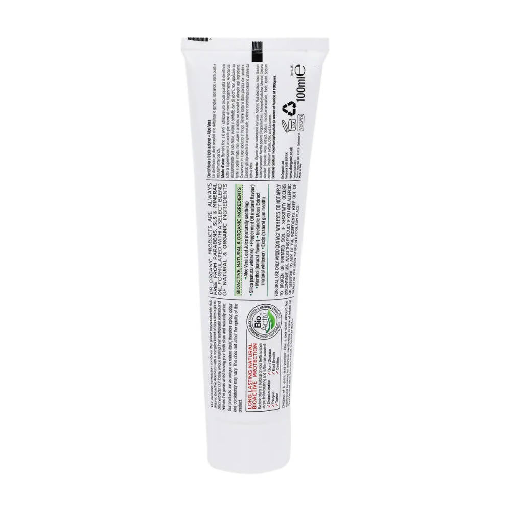 Dr.Organic Aloe Vera Toothpaste - Distacart
